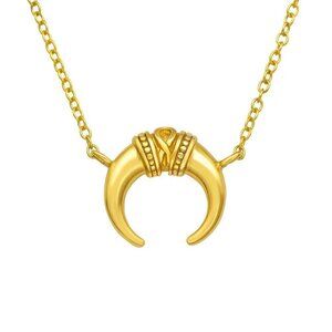 14k Gold Crescent Moon Necklace